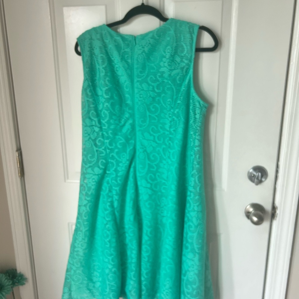 Teal/Aqua textured dress